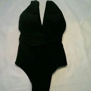 One piece black swimsuit